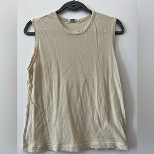 Buck Mason Women’s Light Tan Slub Muscle Tank